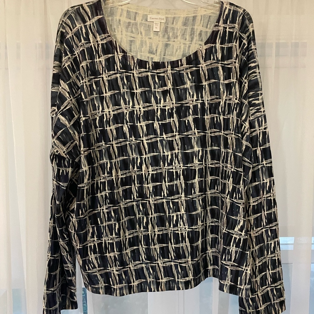 Silk & Cotton oversized shirt/sweater by Garnet Hill